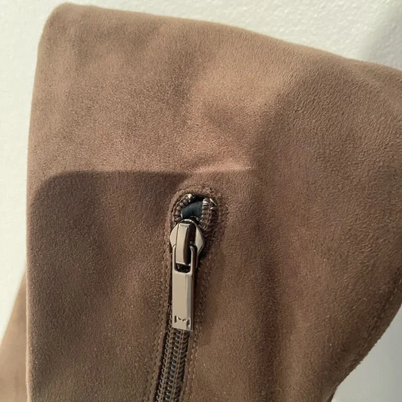 Brown Suede Over-the-Knee Boots - Picture 9 of 9